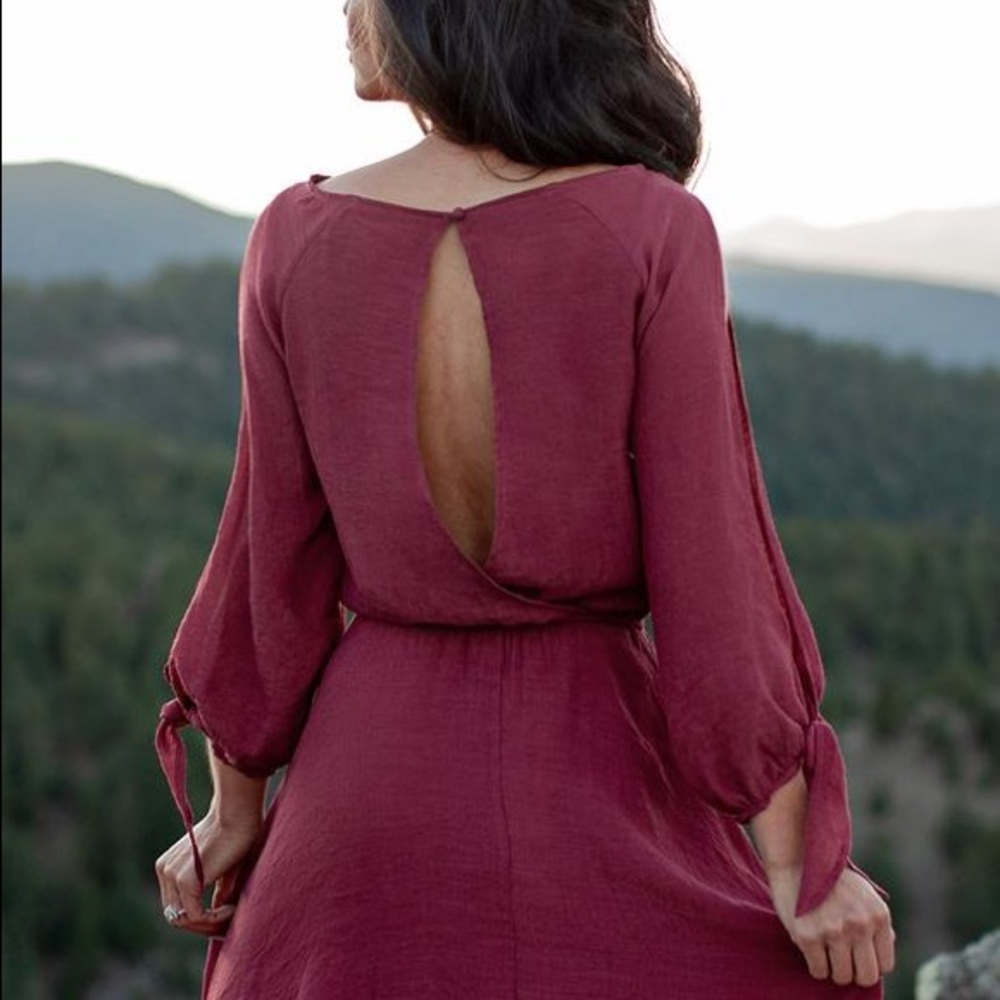 NWOT! Joyfolie Neveah Dress in Brick - Picture 5 of 13